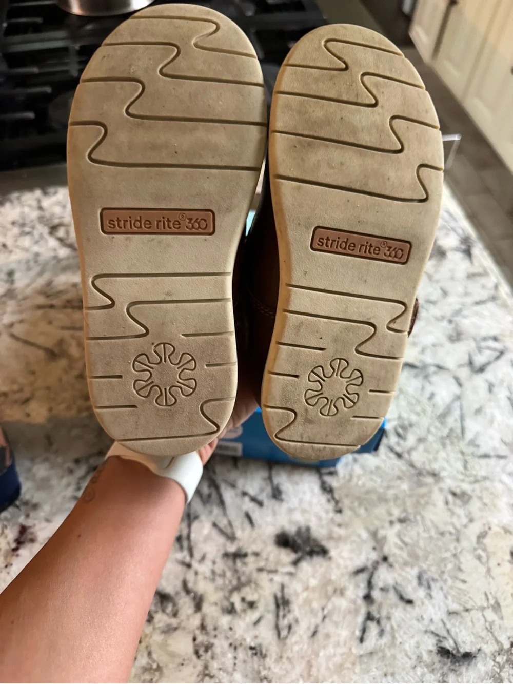 Stride Rite Brown T-Strap Mary Jane Kids Shoes